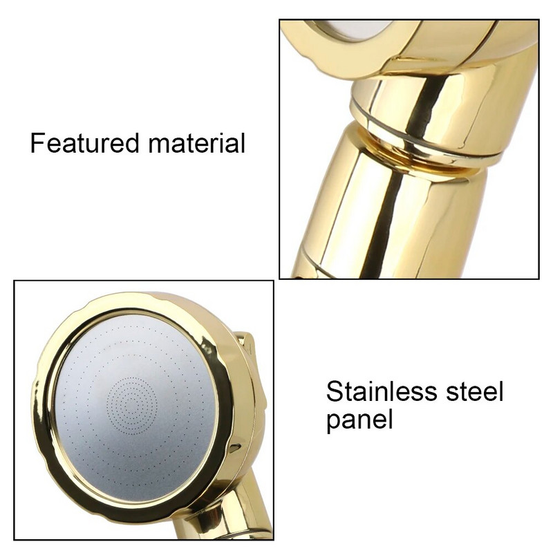 Kõrgsurve dušipea 3 pihustusseade SISSE/VÄLJA pausi lülitiga 360 kraadi pöörlev käeshoitav dušipea Vannitoa tarvikud