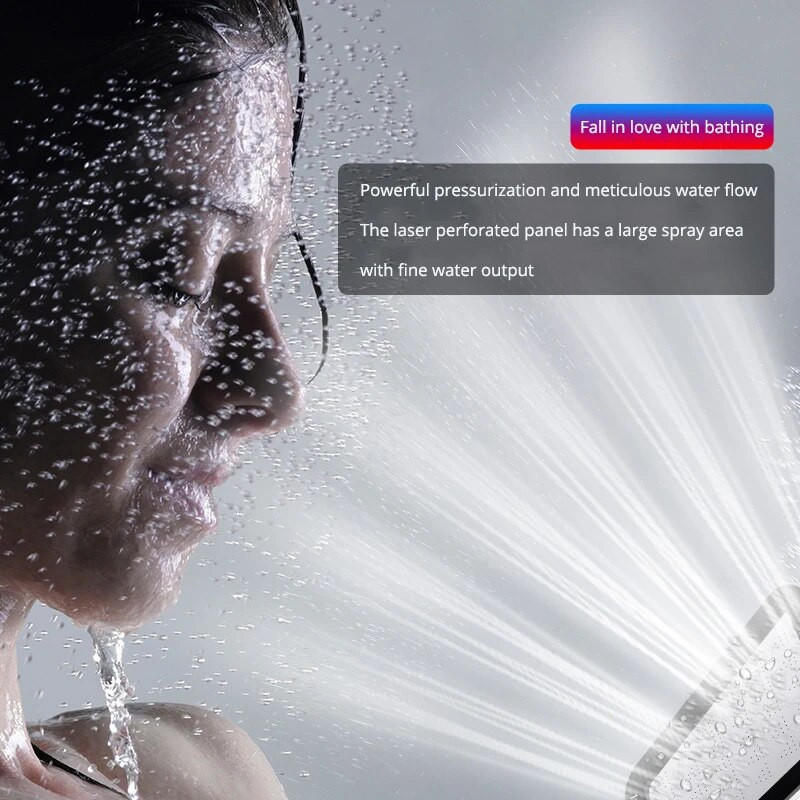 Αξεσουάρ μπάνιου κεφαλή ντους 300 οπών με τετράγωνη πίεση που εξοικονομεί νερό Κεφαλή ντους Abs