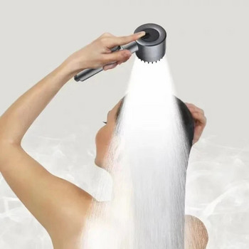 Нов Zai Xiao 3 режима, регулируема душ слушалка 4 в 1 масажен душ с високо налягане спестяване на вода спрей дюза за баня с един бутон