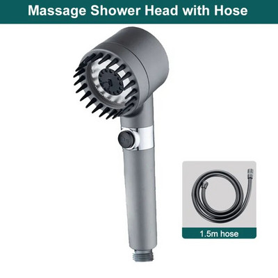 Νέο Zai Xiao με 3 λειτουργίες Ρυθμιζόμενη κεφαλή ντους 4 σε 1 Μασάζ ντους υψηλής πίεσης εξοικονόμησης νερού Μπάνιο με ακροφύσιο ψεκασμού ενός κλειδιού