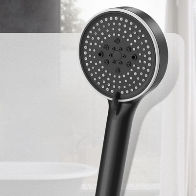 Αναβαθμισμένο πάχος 5 λειτουργιών Κεφαλή ντους Βροχόπτωση Υψηλή πίεση στρογγυλή μαύρη ντουζιέρα Μπάνιο χειρός Μπάνιου σπα Αξεσουάρ μπάνιου