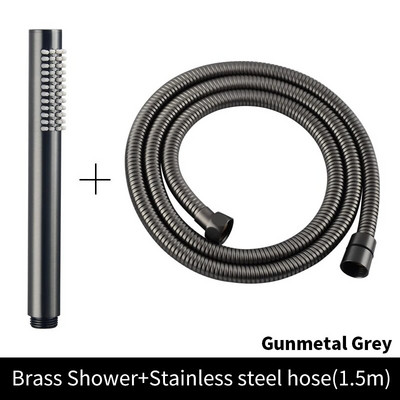 Žalvarinė rankinė dušo galvutė, šlifuota auksinė rankinė dušo galvutė Nikelinis vonios purkštukas Matinis juodas rožinis auksinis rankinis dušo chromas