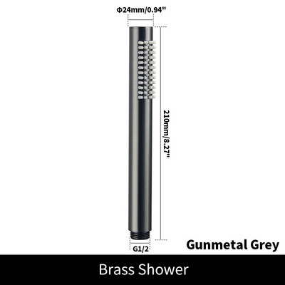 Žalvarinė rankinė dušo galvutė, šlifuota auksinė rankinė dušo galvutė Nikelinis vonios purkštukas Matinis juodas rožinis auksinis rankinis dušo chromas