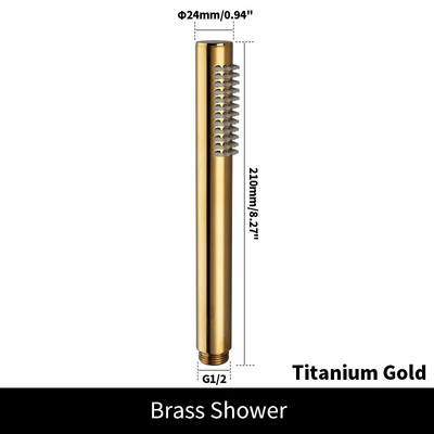 Žalvarinė rankinė dušo galvutė, šlifuota auksinė rankinė dušo galvutė Nikelinis vonios purkštukas Matinis juodas rožinis auksinis rankinis dušo chromas