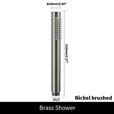 Žalvarinė rankinė dušo galvutė, šlifuota auksinė rankinė dušo galvutė Nikelinis vonios purkštukas Matinis juodas rožinis auksinis rankinis dušo chromas