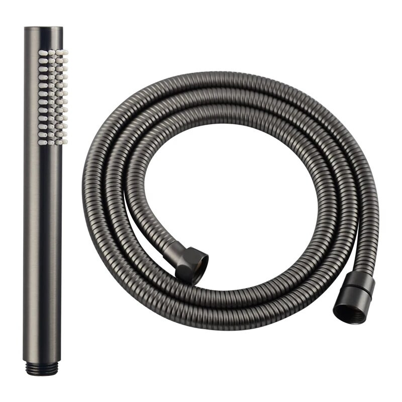 Žalvarinė rankinė dušo galvutė, šlifuota auksinė rankinė dušo galvutė Nikelinis vonios purkštukas Matinis juodas rožinis auksinis rankinis dušo chromas