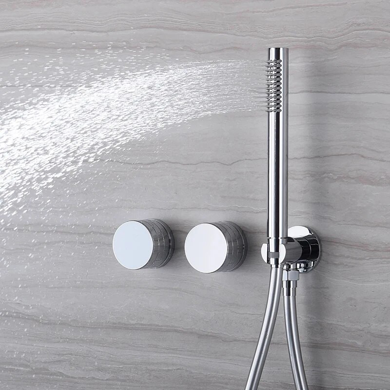 Žalvarinė rankinė dušo galvutė, šlifuota auksinė rankinė dušo galvutė Nikelinis vonios purkštukas Matinis juodas rožinis auksinis rankinis dušo chromas