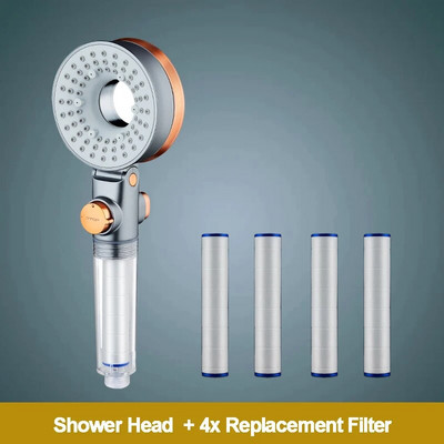 Dropshipping Μοναδική Κεφαλή Ντους Διπλής Όψης Μπάνιο με 3 Jettings Κεφαλή ντους φιλτραρίσματος εξοικονόμησης νερού