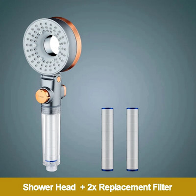 Dropshipping Μοναδική Κεφαλή Ντους Διπλής Όψης Μπάνιο με 3 Jettings Κεφαλή ντους φιλτραρίσματος εξοικονόμησης νερού