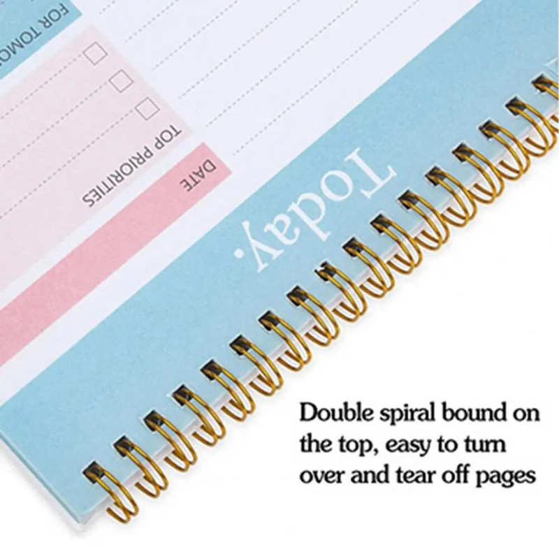 Σχεδιασμός εργασίας με Spiral Binding Time Management Βιβλίο βιβλιοδεσίας σπιράλ για Planning Pad