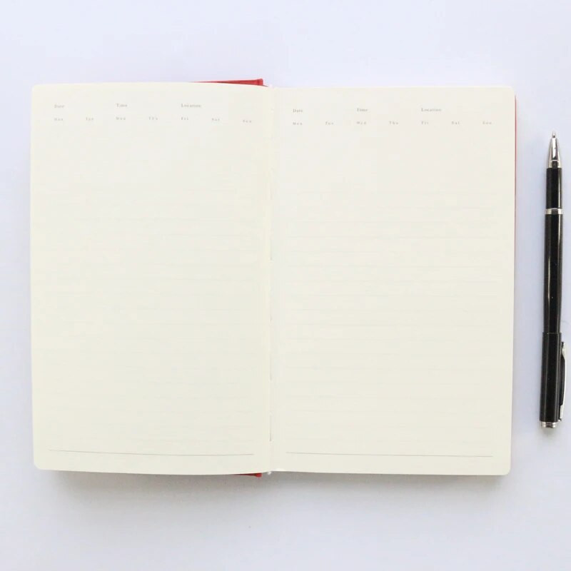 Domikee νέο κλασικό σχολείο γραφείου σκληρό εξώφυλλο χωρίς ημερομηνία σημειωματάρια ημερήσιου σχεδιασμού πρόστιμο ημερολόγιο μαθητή ατζέντα διοργανωτή χαρτικά A6