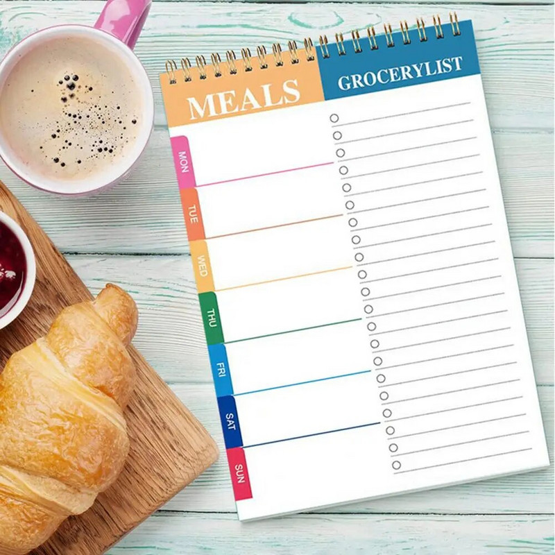 Planuotojas su spiraliniu įrišimu laiko valdymu Spiralinė įrišimo knyga pardavėjams Efektyvus planavimo blokas su savidisciplinos tvarkaraščiu