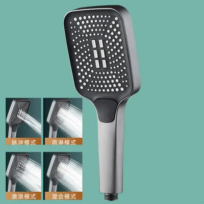 4 režimų reguliuojama dušo galvutė aukšto slėgio vandenį taupantis dušo maišytuvas su savaime išsivalančiais vieno mygtuko „Cut Shift“ vonios kambario priedais