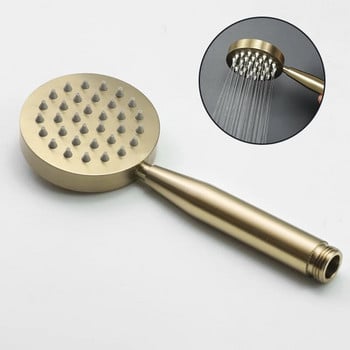 Ръчна душ слушалка с четка злато за баня Месинг със златно покритие или неръждаема стомана Дъждовен душ Спрей Ръчни душове за баня