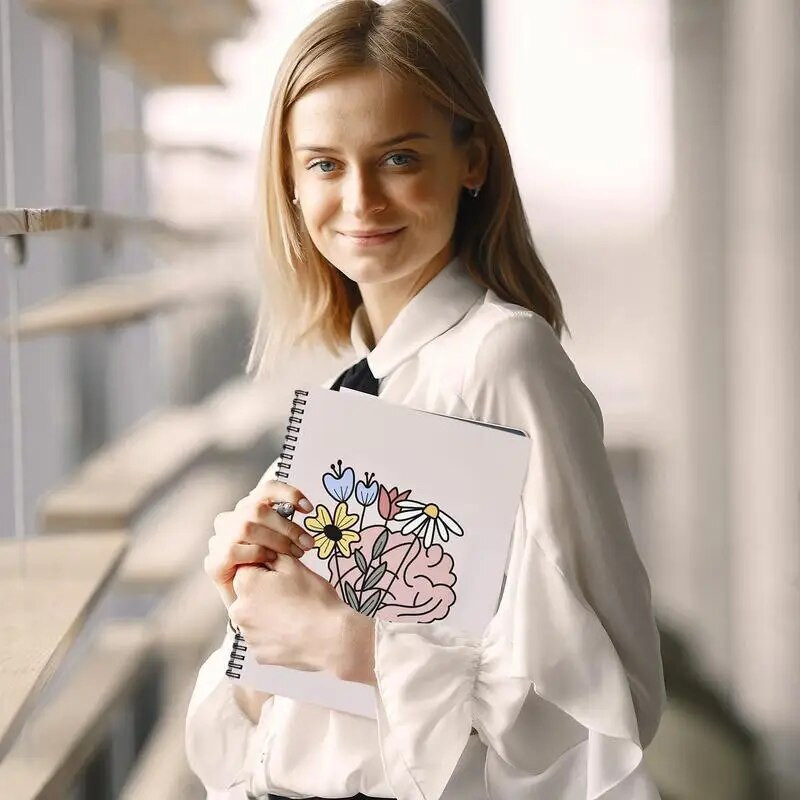 Protas Psichikos sveikatos užrašų knygelė Savidrausmės dienoraštis Padidinkite laimę Sąsiuviniai Savitarnos planavimo priemonė Mokykliniai reikmenys Daugiau laimės