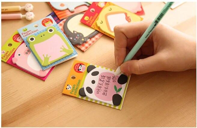 Armsad loomad Kleebised Märkmed Memoleht Märkmik kassi panda Kingitus Kirjatarbed Escolar Papelaria koolitarbed