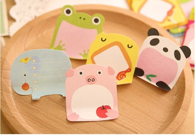 Armsad loomad Kleebised Märkmed Memoleht Märkmik kassi panda Kingitus Kirjatarbed Escolar Papelaria koolitarbed