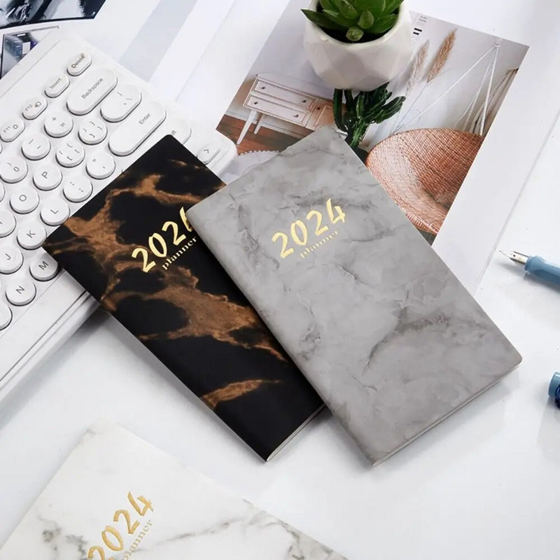 2024 Planner`s Notebook Kirjatarvete märkmik marmormustriga