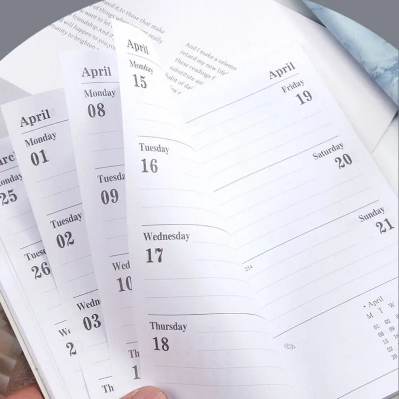 2024 Planner`s Notebook Kirjatarvete märkmik marmormustriga