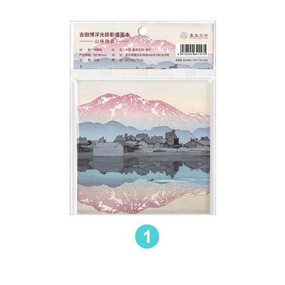 50 lehte/pakendit Maastik loodus Memopad kollaaž Kirjatarbed DIY rämpsajakirjade väljalõigete tegemise tarvikud