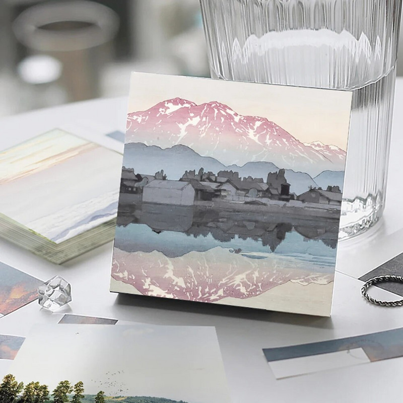 50 lehte/pakendit Maastik loodus Memopad kollaaž Kirjatarbed DIY rämpsajakirjade väljalõigete tegemise tarvikud