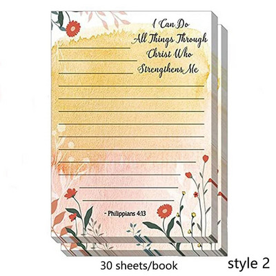 30 φύλλα Πολύχρωμα λουλούδια Αυτοκόλλητες σημειώσεις Σημειωματάριο Σημειωματάριο Λίστα εργασιών Planner Tearable Memo Pad Stationery