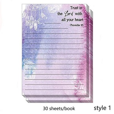 30 φύλλα Πολύχρωμα λουλούδια Αυτοκόλλητες σημειώσεις Σημειωματάριο Σημειωματάριο Λίστα εργασιών Planner Tearable Memo Pad Stationery