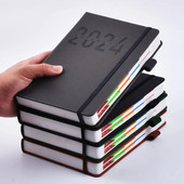 iki gruodžio mėn. planuotojas Elegantiškas dirbtinės odos 2024 m. planuotojas su rašiklio laikiklio juostele Spalvingas mėnesinis indeksas studentams