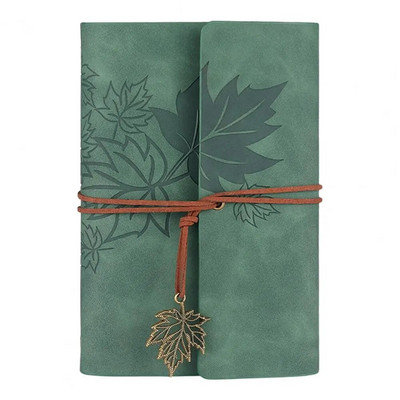 Užitočný ľahký zápisník s voľnými listami v retro štýle s javorovým listom ako darčekový zápisník s náčrtom