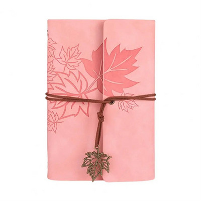 Užitočný ľahký zápisník s voľnými listami v retro štýle s javorovým listom ako darčekový zápisník s náčrtom