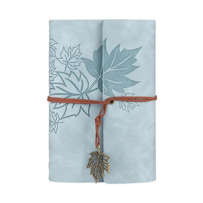 Užitočný ľahký zápisník s voľnými listami v retro štýle s javorovým listom ako darčekový zápisník s náčrtom