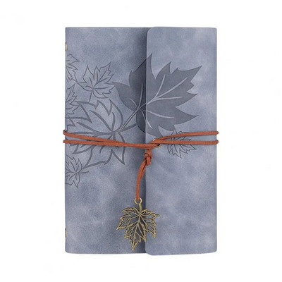 Užitočný ľahký zápisník s voľnými listami v retro štýle s javorovým listom ako darčekový zápisník s náčrtom