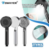5 režiimi vett säästev dušipea käeshoitav ühe klahviga reguleeritav kõrgsurve dušipea massaažiotsik Vannitoa tarvikud