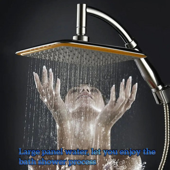 RecabLeght 9 ιντσών υψηλής πίεσης 360 Ρυθμιζόμενο μεγάλο στρογγυλό ψεκαστήρα βροχοπτώσεων Μπάνιο χειρός ντους