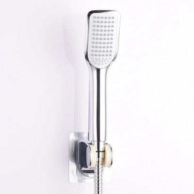 Единичен модел душ слушалка Пластмасова преносима душ глава Дъжд с високо налягане Дръжка Аксесоари за баня Баня Смесител за къмпинг