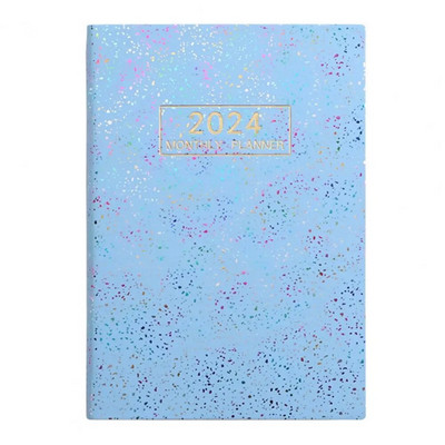 2024 m. planuotojo darbotvarkės užrašų knygelė Aukščiausios kokybės storinto popieriaus savaitės mėnesinių susitikimų knygelė A5 planavimo sąsiuvinis