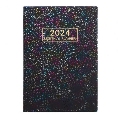 2024 m. planuotojo darbotvarkės užrašų knygelė Aukščiausios kokybės storinto popieriaus savaitės mėnesinių susitikimų knygelė A5 planavimo sąsiuvinis