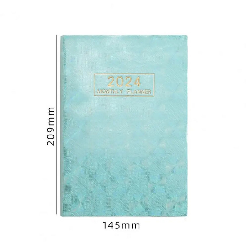 2024 m. planuotojo darbotvarkės užrašų knygelė Aukščiausios kokybės storinto popieriaus savaitės mėnesinių susitikimų knygelė A5 planavimo sąsiuvinis