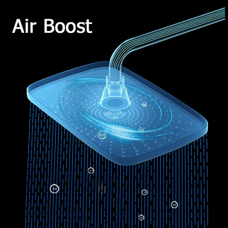 Μαύρη κεφαλή ντουζιέρας 360 περιστροφής 360 περιστροφής σε οροφή υπερπλήρωσης με υπερφόρτιση