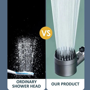 Premier Shower Head Rainfall High Pressure 3 Modes Adjustable Boost Spray με Αξεσουάρ μπάνιου φίλτρου βούρτσας μασάζ
