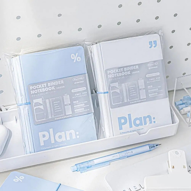 Φορητό Binder Planner με διαφανή τσέπη, παχύ χαρτί προστασίας Ink-bleed Free Smooth Writing Multi-function Notebook Journal