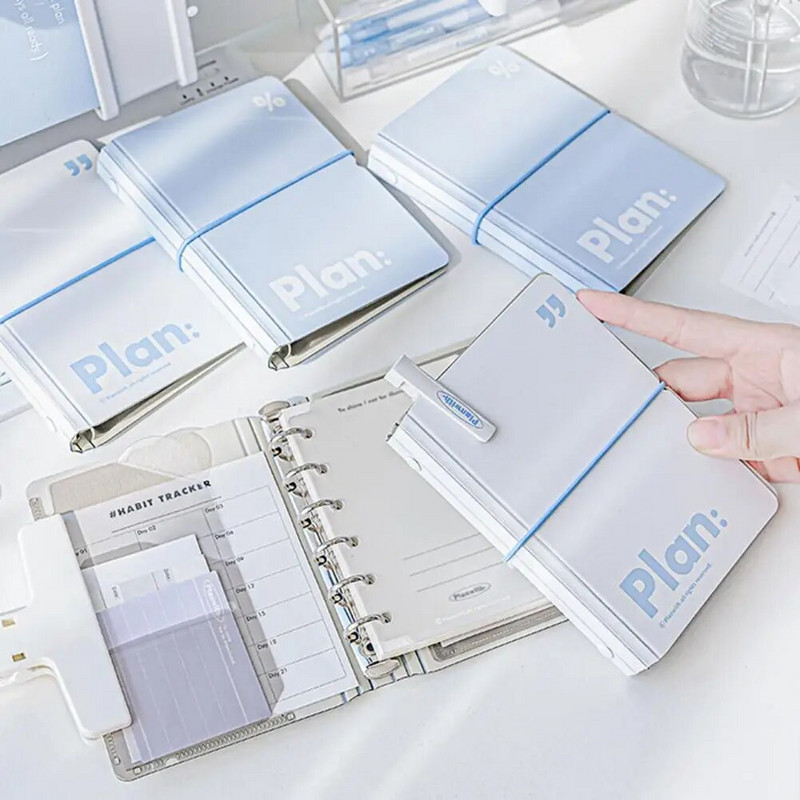 Φορητό Binder Planner με διαφανή τσέπη, παχύ χαρτί προστασίας Ink-bleed Free Smooth Writing Multi-function Notebook Journal
