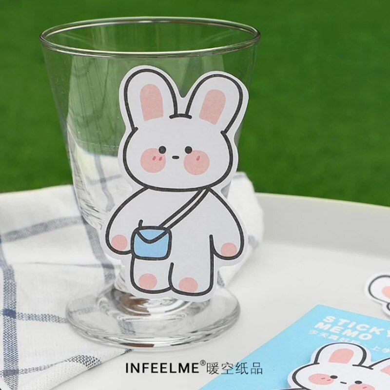 30 lehte Kawaii memoplokk Loominguline armas jänesekleebis Kleepmärkmed Postitatud Planeerija Kirjatarbed Koolitarbed Paberkleebised