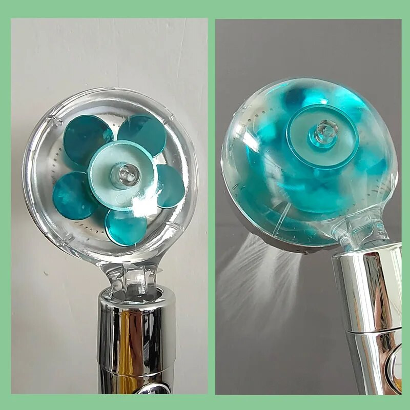 Properller visokotlačna glava tuša s gumbom za zaustavljanje Rotirajuća za 360° ručna tuš glava za tuširanje s turbo punjačem za uštedu vode