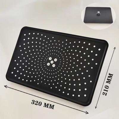 Μεγάλο πάνελ 320 χιλιοστών Μεγάλης ροής Υπερφόρτιση Βροχόπτωσης Τοποθετημένο σε οροφή ντους Κεφαλή ντουζιέρα Υψηλής πίεσης Abs Thicken Μπάνιο Ντους