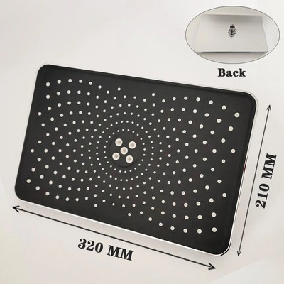 Μεγάλο πάνελ 320 χιλιοστών Μεγάλης ροής Υπερφόρτιση Βροχόπτωσης Τοποθετημένο σε οροφή ντους Κεφαλή ντουζιέρα Υψηλής πίεσης Abs Thicken Μπάνιο Ντους