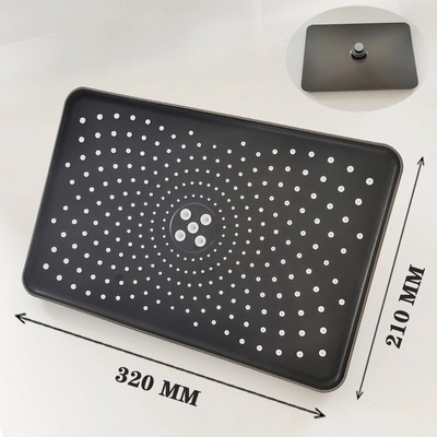 Μεγάλο πάνελ 320 χιλιοστών Μεγάλης ροής Υπερφόρτιση Βροχόπτωσης Τοποθετημένο σε οροφή ντους Κεφαλή ντουζιέρα Υψηλής πίεσης Abs Thicken Μπάνιο Ντους