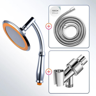 6 ιντσών κεφαλή ντους βροχής υψηλής πίεσης, κεφαλή ντους χειρός 360 ρυθμιζόμενα αξεσουάρ μπάνιου, εξοικονόμηση νερού