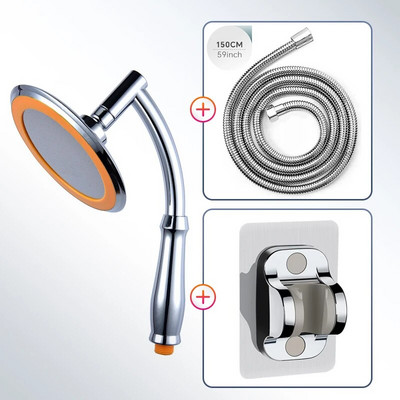 6 ιντσών κεφαλή ντους βροχής υψηλής πίεσης, κεφαλή ντους χειρός 360 ρυθμιζόμενα αξεσουάρ μπάνιου, εξοικονόμηση νερού