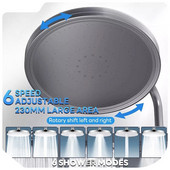 6 režimov vysokotlaková dažďová sprchová hlavica, úsporná dažďová sprchová hlavica Magic Water Flow, kúpeľňové doplnky